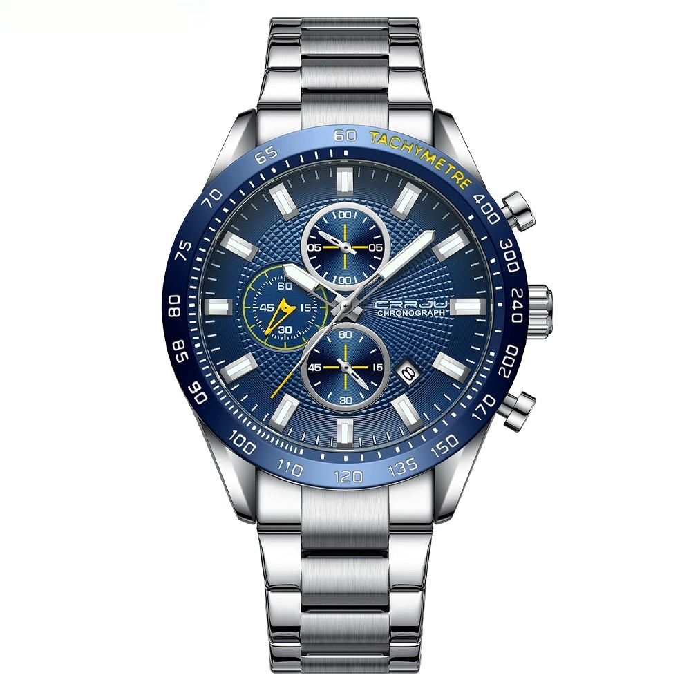 Mens Waterproof Steel-band Six-hand Watch - Image 3