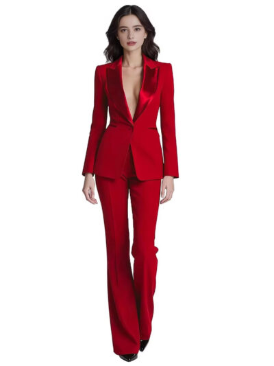 Red Professional Casual Suit With A Premium Feel