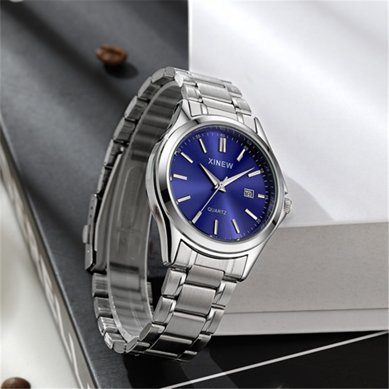 Fashionable Casual Stainless Steel Strap Calendar Quartz Watch - Image 4