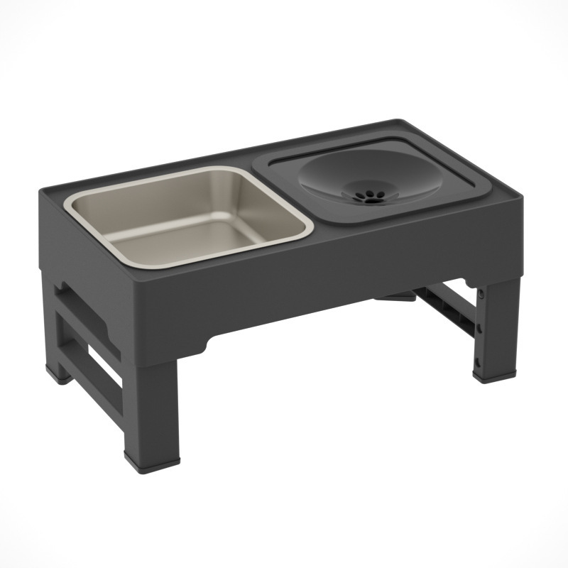 Dog Double Bowls Stainless Stand Adjustable Height Pets Feeding Dish Bowl Big Dog Elevated Food Water Feeders For Dogs Pet Products - Image 7