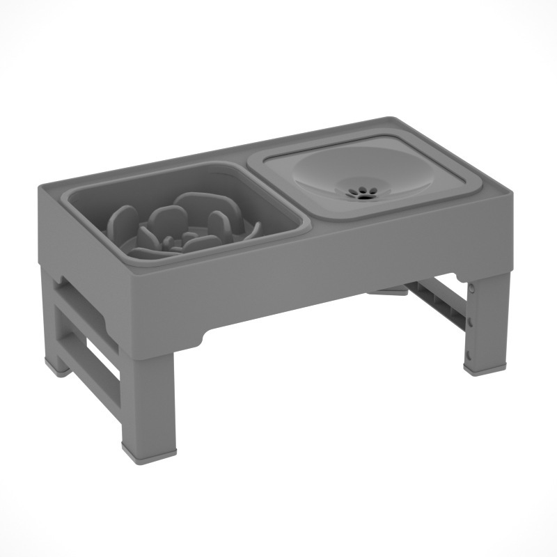Dog Double Bowls Stainless Stand Adjustable Height Pets Feeding Dish Bowl Big Dog Elevated Food Water Feeders For Dogs Pet Products - Image 4