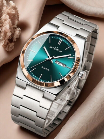 Ultra-thin Butterfly-clasp Steel-band Quartz Mens Watch