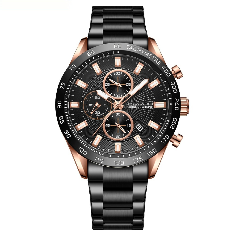 Mens Waterproof Steel-band Six-hand Watch - Image 5