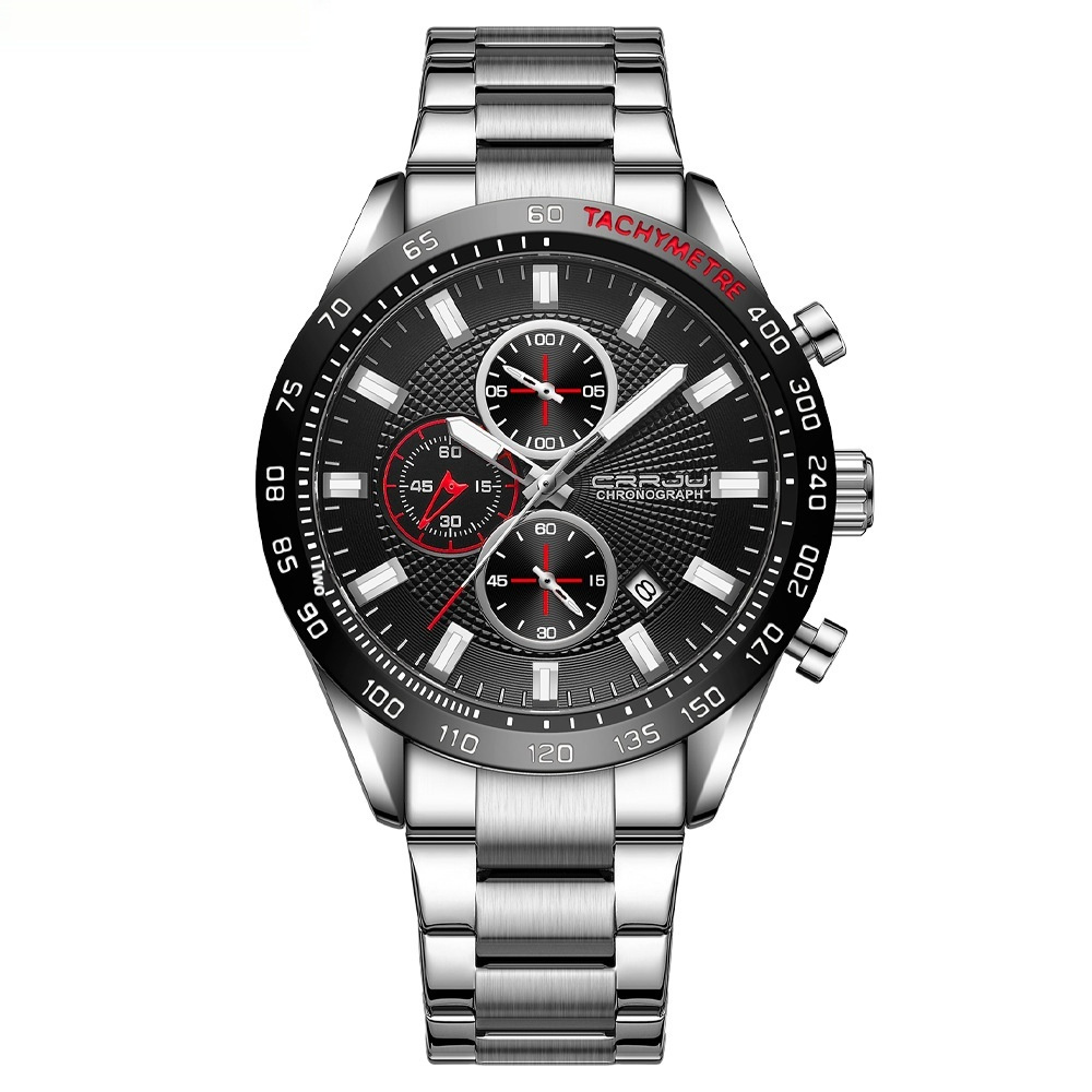 Mens Waterproof Steel-band Six-hand Watch - Image 2