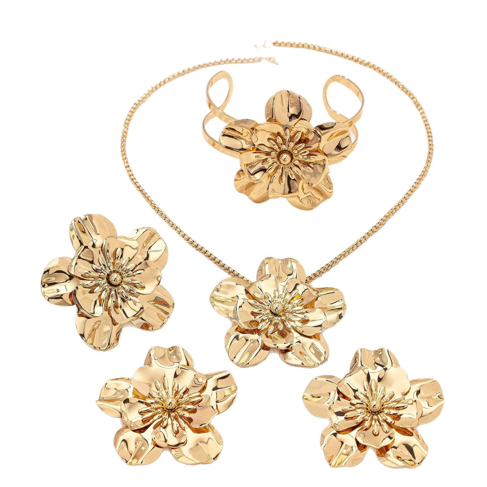 Retro Personalized Flower Jewelry Set - Image 5