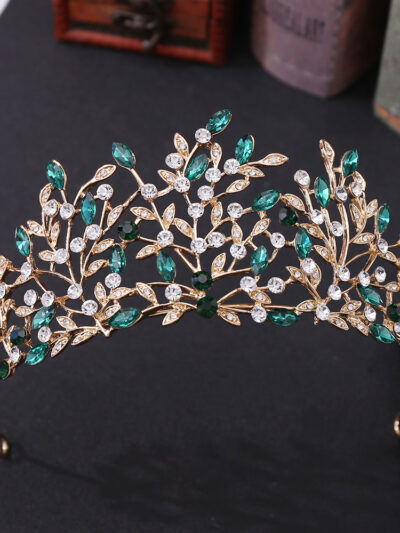 Vintage Rhinestone Headdress Crown Alloy Hair Accessories Stage Party Accessories