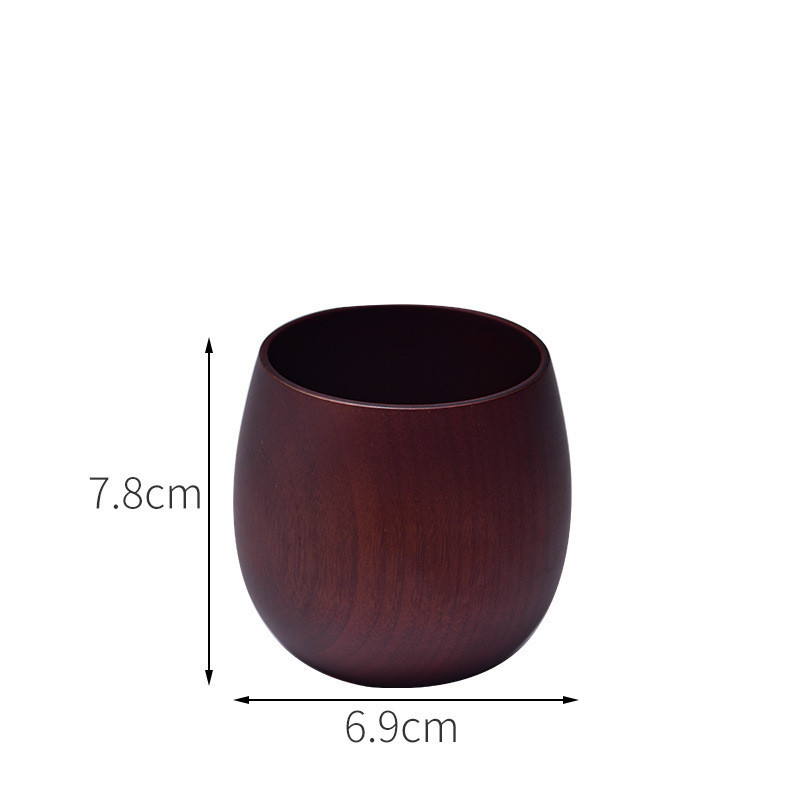 Eco-friendly Anti-scald Wooden Tea Cup Goblet - Image 2