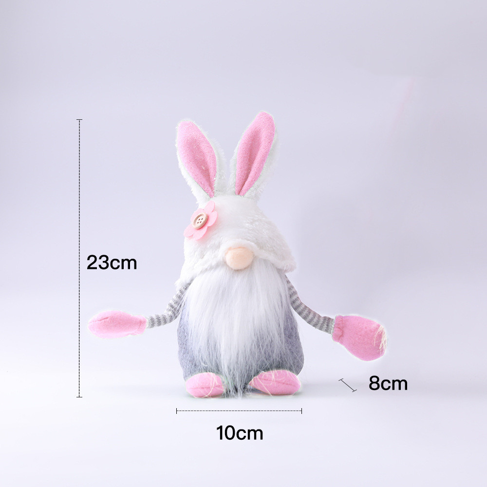 Easter Bunny Flower Dwarf Doll Elf Doll Ornaments Home Decoration Products - Image 5