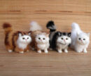 Creative Mini Simulation Plush Soft Cat Toys Decoration Sounding Electric Cute Cat Doll For Children Gifts Home Decorations