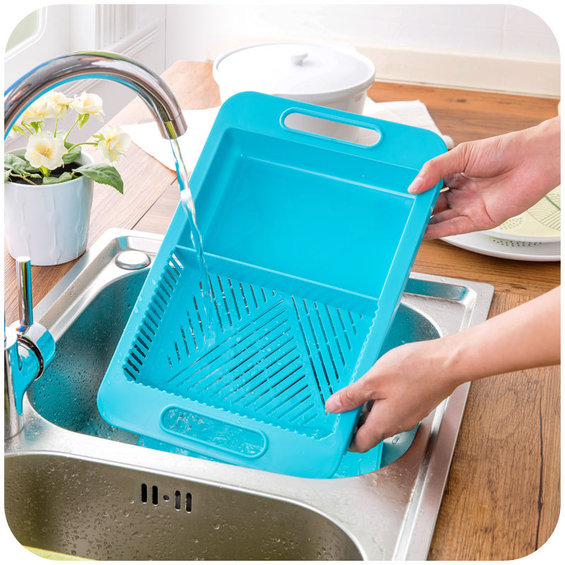 Multifunction Kitchen Chopping Blocks Sinks Drain Basket Cutting Board Vegetable Meat Tools Kitchen Accessories Chopping Board - Image 6