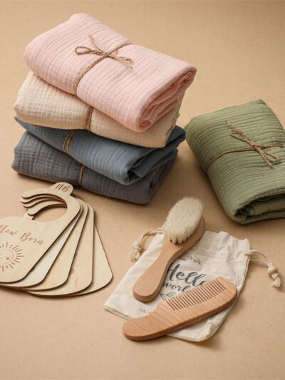Baby Born Gift Set Wool Brush Baby Skin-friendly Bath Towel Baby One Month Old One Hundred Days Gift Box