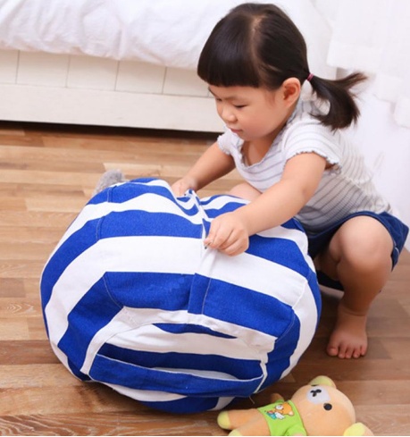 Large children's plush toy pouch storage of household items large-capacity ball with zipper - Image 4