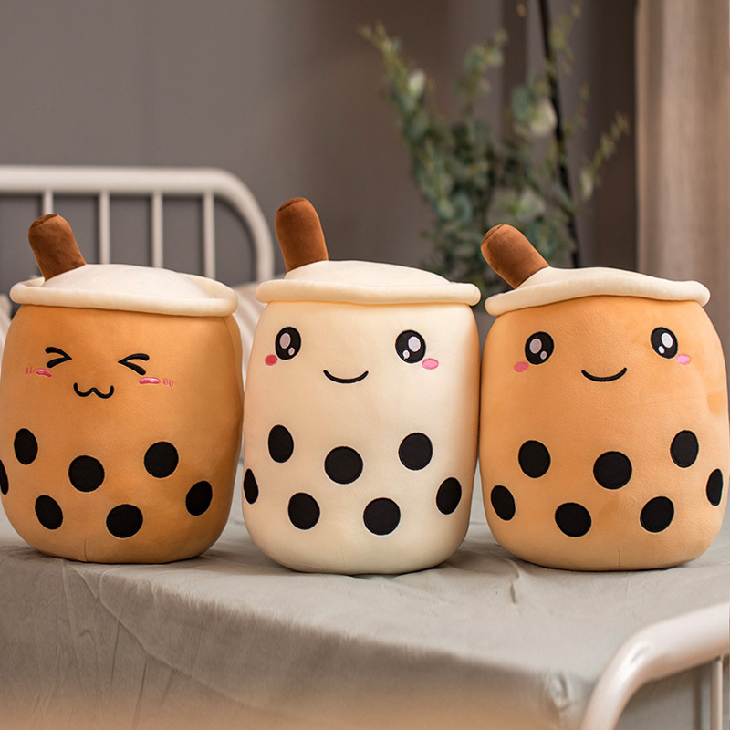 Cute Fruit Drink Plush Stuffed Soft Strawberry Milk Tea Plush Boba Tea Cup Toy Bubble Tea Pillow Cushion Kids Gift - Image 8