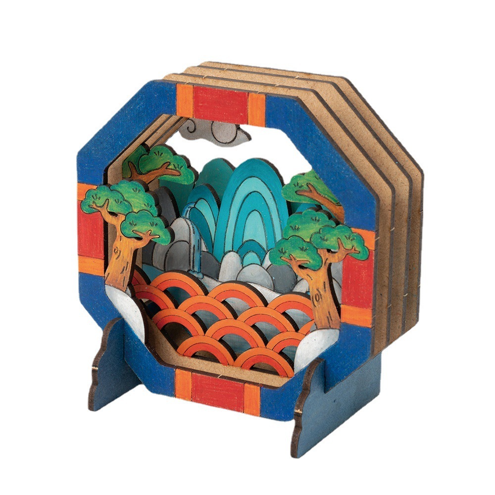 Creative Handmade Wooden Ornaments Night Light Interactive Toys Gifts - Image 5