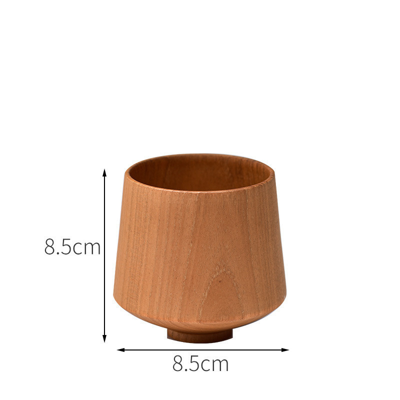 Eco-friendly Anti-scald Wooden Tea Cup Goblet - Image 4