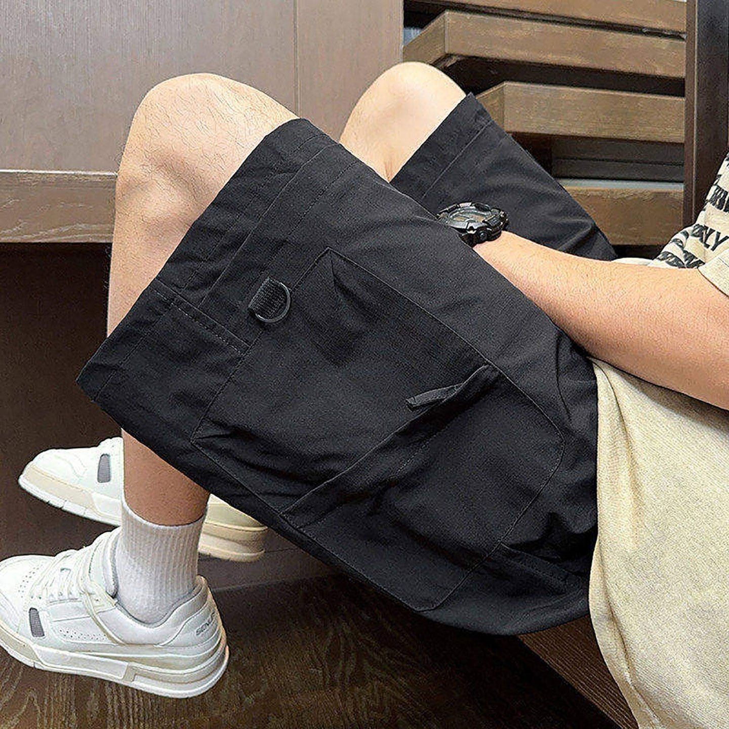 Mens Athletic Shorts American-style Vintage Casual - Image 5