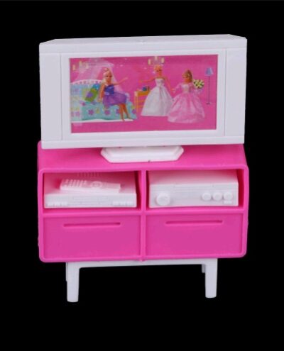 Doll Household Items TV Cabinet TV DVD Player Toys