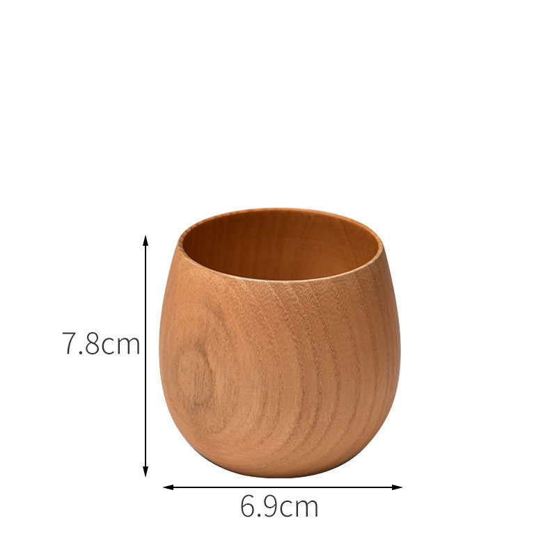 Eco-friendly Anti-scald Wooden Tea Cup Goblet - Image 6