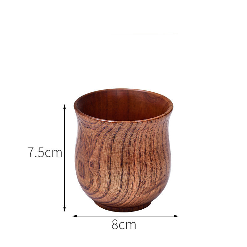 Eco-friendly Anti-scald Wooden Tea Cup Goblet - Image 9