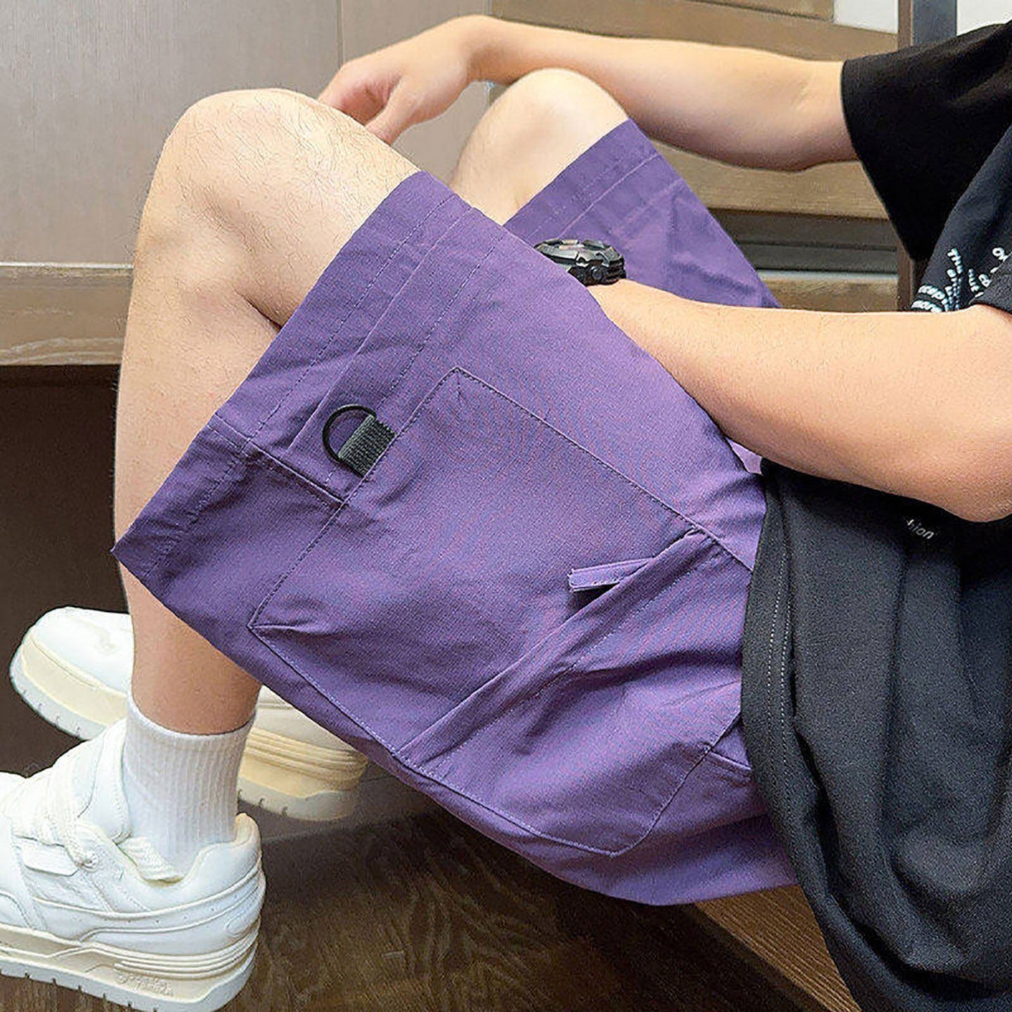 Mens Athletic Shorts American-style Vintage Casual - Image 4