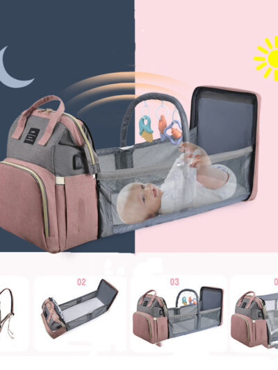 New Mummy Baby Crib Backpack Large Capacity Out Milk Insulated Bag Women