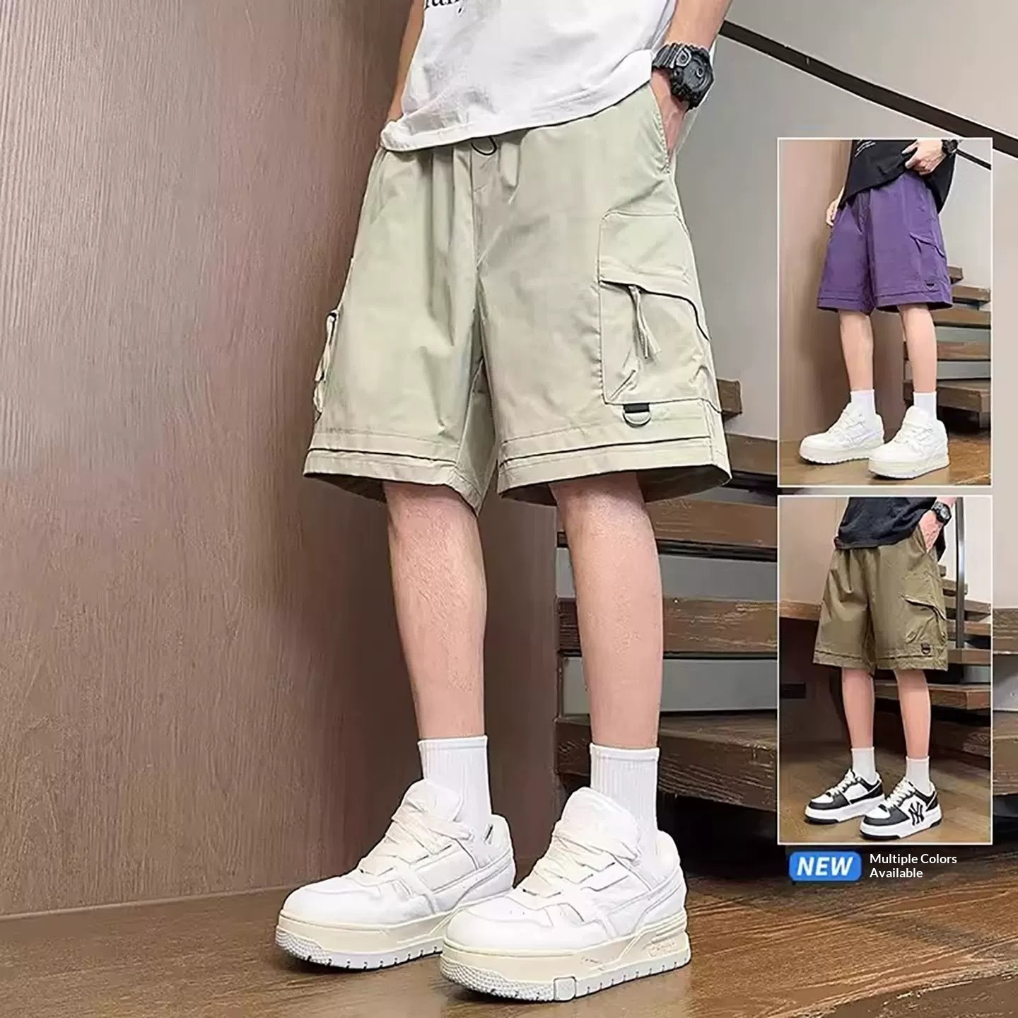 Mens Athletic Shorts American-style Vintage Casual - Image 6
