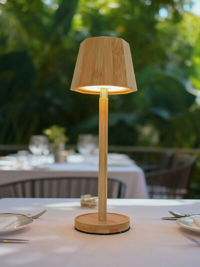 Minimalist Bamboo Carved Table Lamp Eco-Friendly Instagram-Style Decor