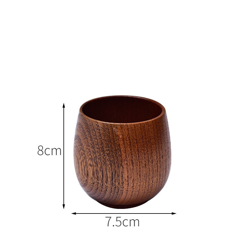 Eco-friendly Anti-scald Wooden Tea Cup Goblet - Image 3