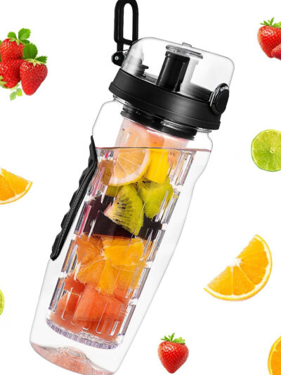 32Oz Fruit Infusing Infuser Water Bottle Water Fruit Bottle BPA Free Plastic Sport Fruit Infuser Water Bottles With Infuser Juice Shaker Drink Bottle Of Water